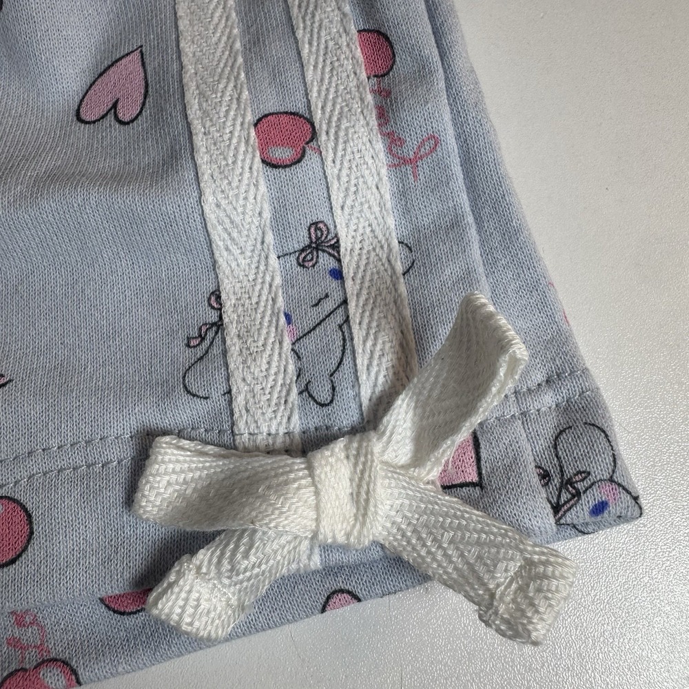 NWT Sanrio Cinnamoroll Loungewear Set 2XL Cream Blue Ringer Tee & Shorts - Picture 9 of 9